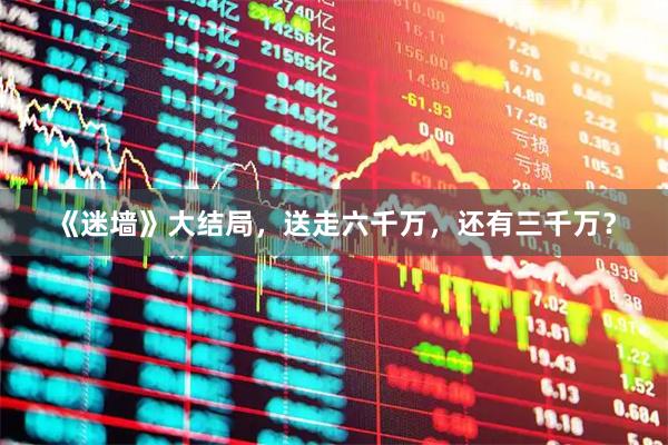 《迷墙》大结局，送走六千万，还有三千万？